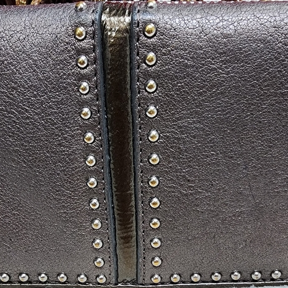 Brighton Metallic Studded Wallet EUC some corner rubbing - Picture 4 of 16